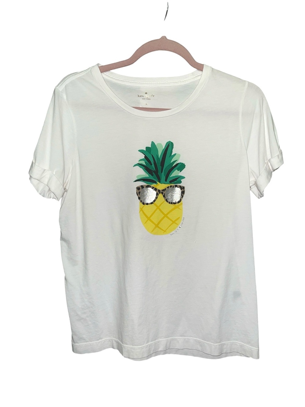 KATE SPADE BROOME STREET PINEAPPLE SHADES T-SHIRT